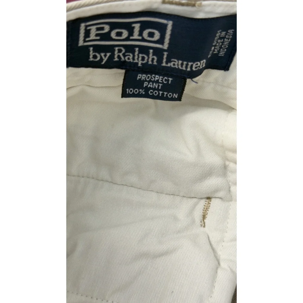Polo Ralph Lauren Prospect Pant Mens 36X31 Khaki Tan Cotton Chino Straight Leg